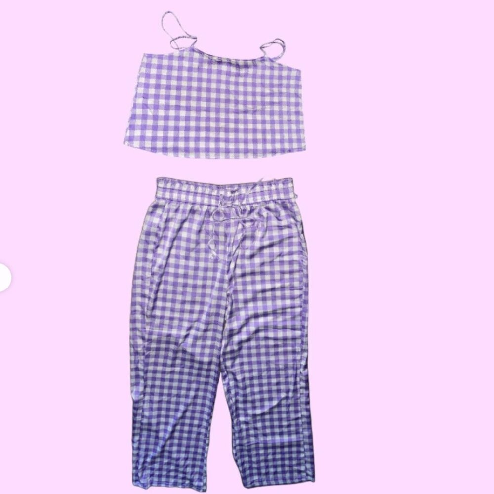 Gingham Cami & Pants  Set